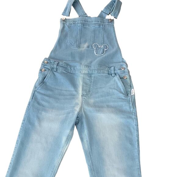 Disney Women's Our Universe Mickey Mouse 28 Overalls Blue Jeans Long Pant XS NEW - Picture 3 of 12
